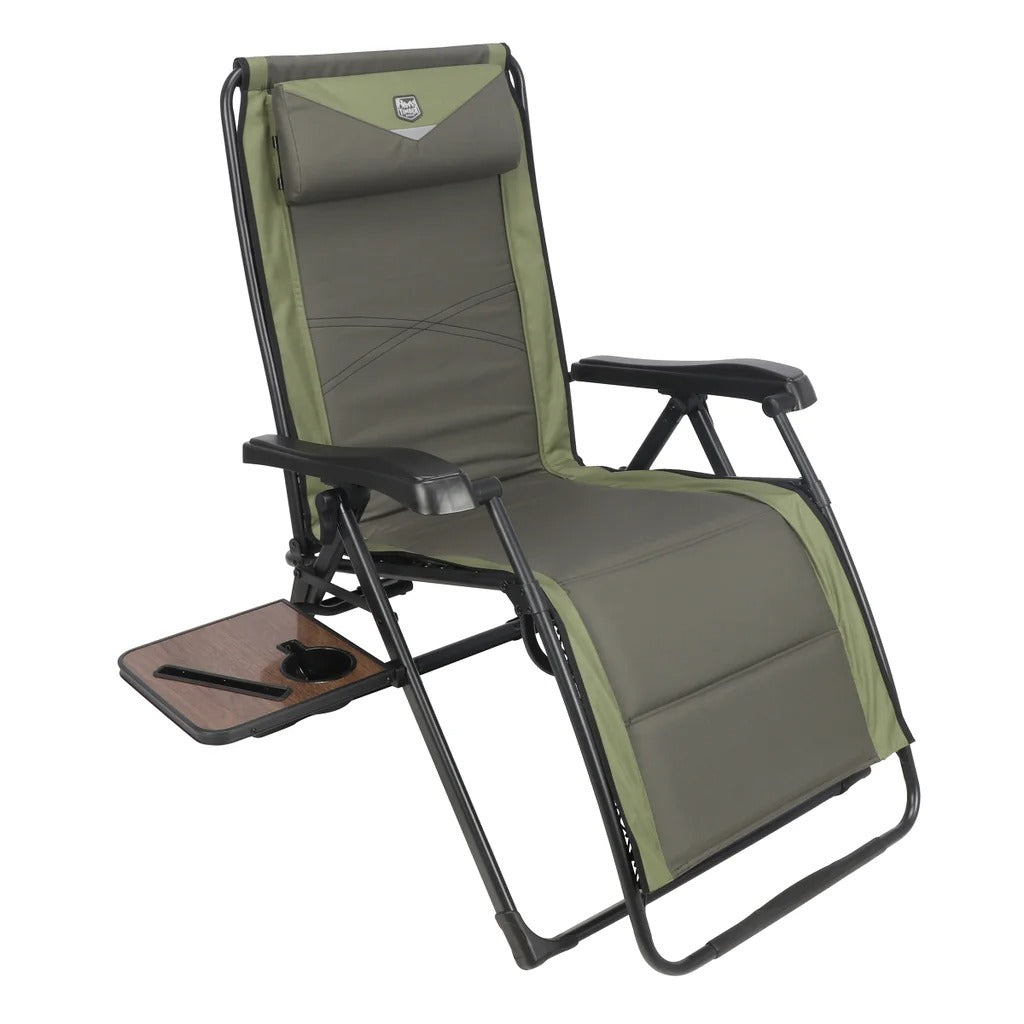 Timber Ridge Zero Gravity Folding Lounger with Side Table