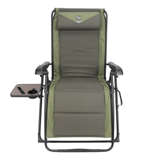 Timber Ridge Zero Gravity Folding Lounger with Side Table