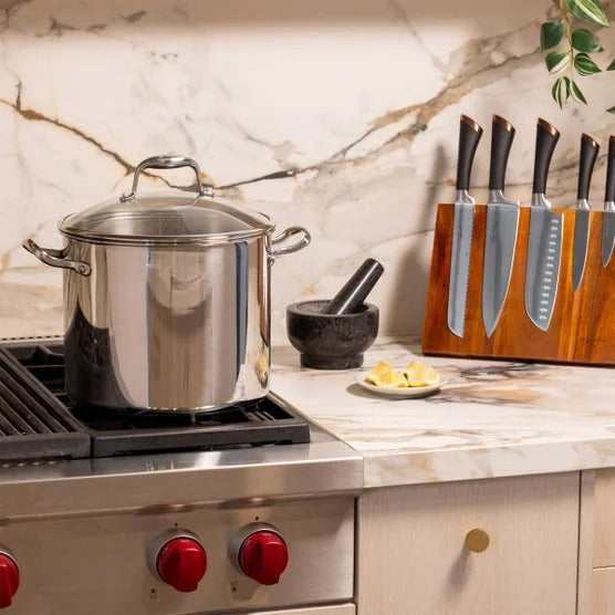 Lagostina Ambiente Stainless Steel Stockpot, 11.5 L ( 12.1 qt.)