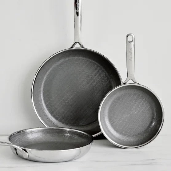 Greenpan Spectra Hybrid Ceramic Non-Stick Skillet Set, 3-pieces