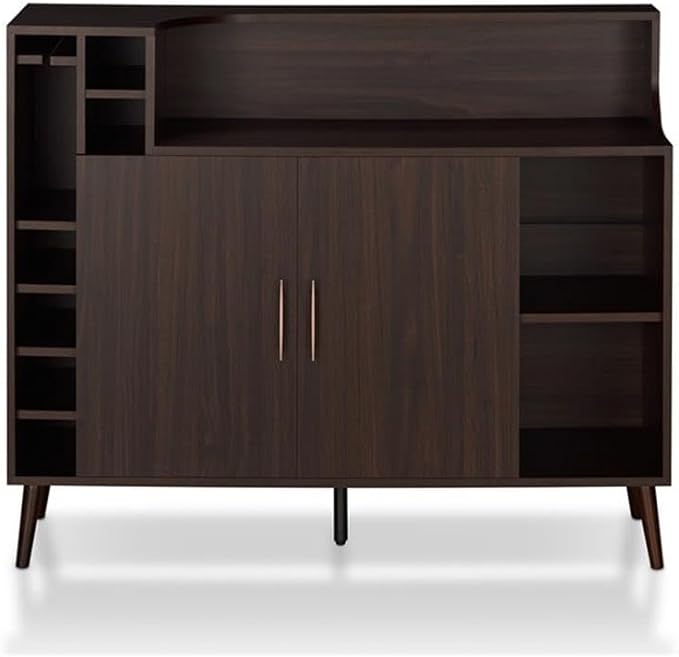 Furniture of America Reid Modern Wood Multi-Storage Buffet in Wenge Brown