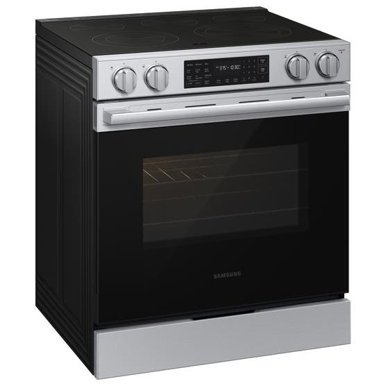 Samsung 80 Series 30 in. 6.3 cu ft. Stainless Steel Electric Slide-in Range with Air Fry and True Convection
