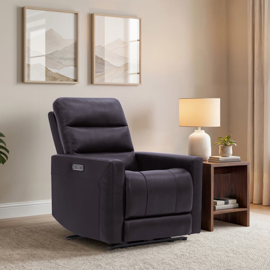 Gilman Creek Top-grain Leather CloudZero Power Recliner with Adjustable Headrest