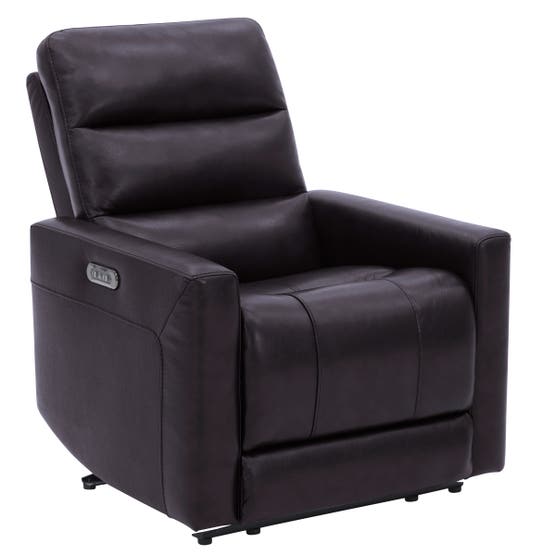Gilman Creek Top-grain Leather CloudZero Power Recliner with Adjustable Headrest