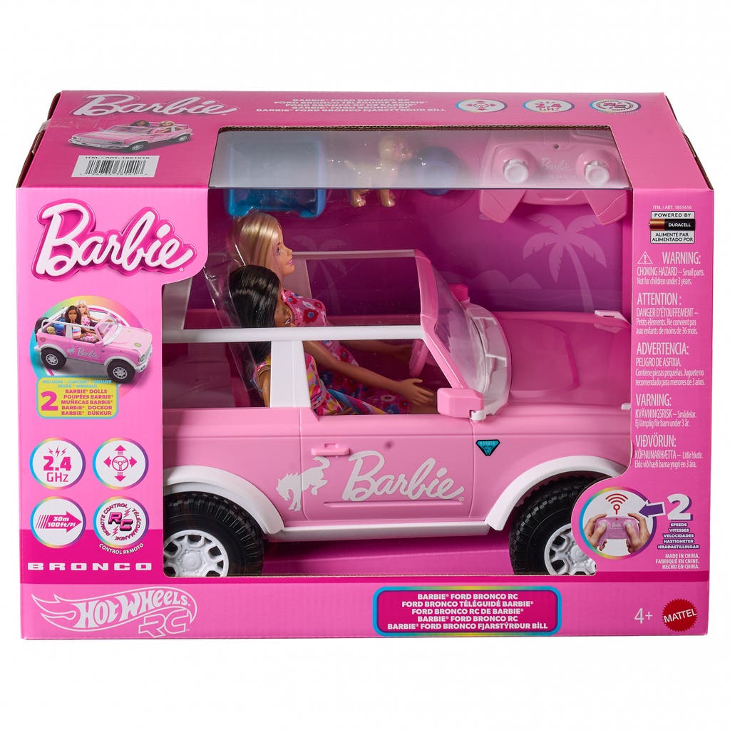 Hot Wheels Barbie Ford Bronco with 2 Barbie Dolls