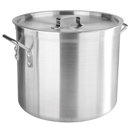 New Star Foodservice Aluminum Stock Pot with Lid, 22.7 L (24 qt.)