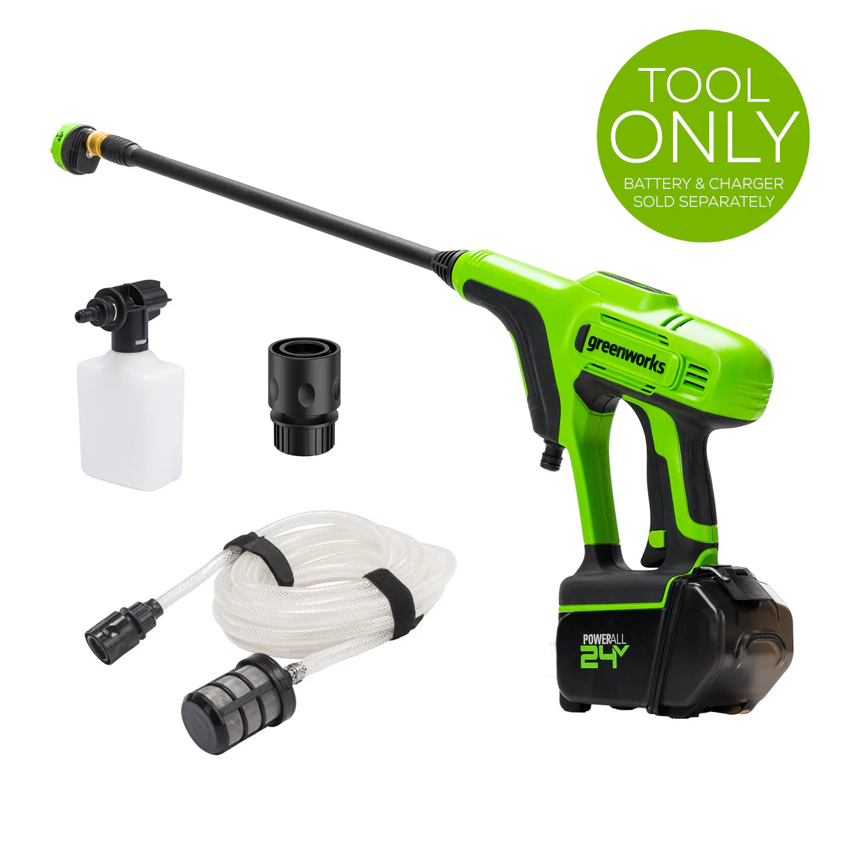 Greenworks 24V 600PSI Pressure Washer, Tool Only (No Battery or Charger Included)