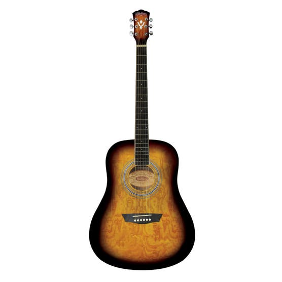 Washburn - Retro Tobacco Color Curly Maple Veneer Acoustic Guitar Set