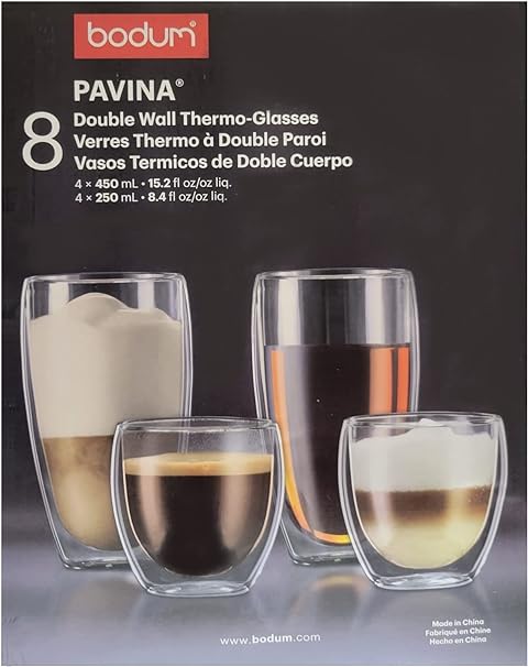 PAVINA DOUBLE WALL THERMO GLASSES 8PK