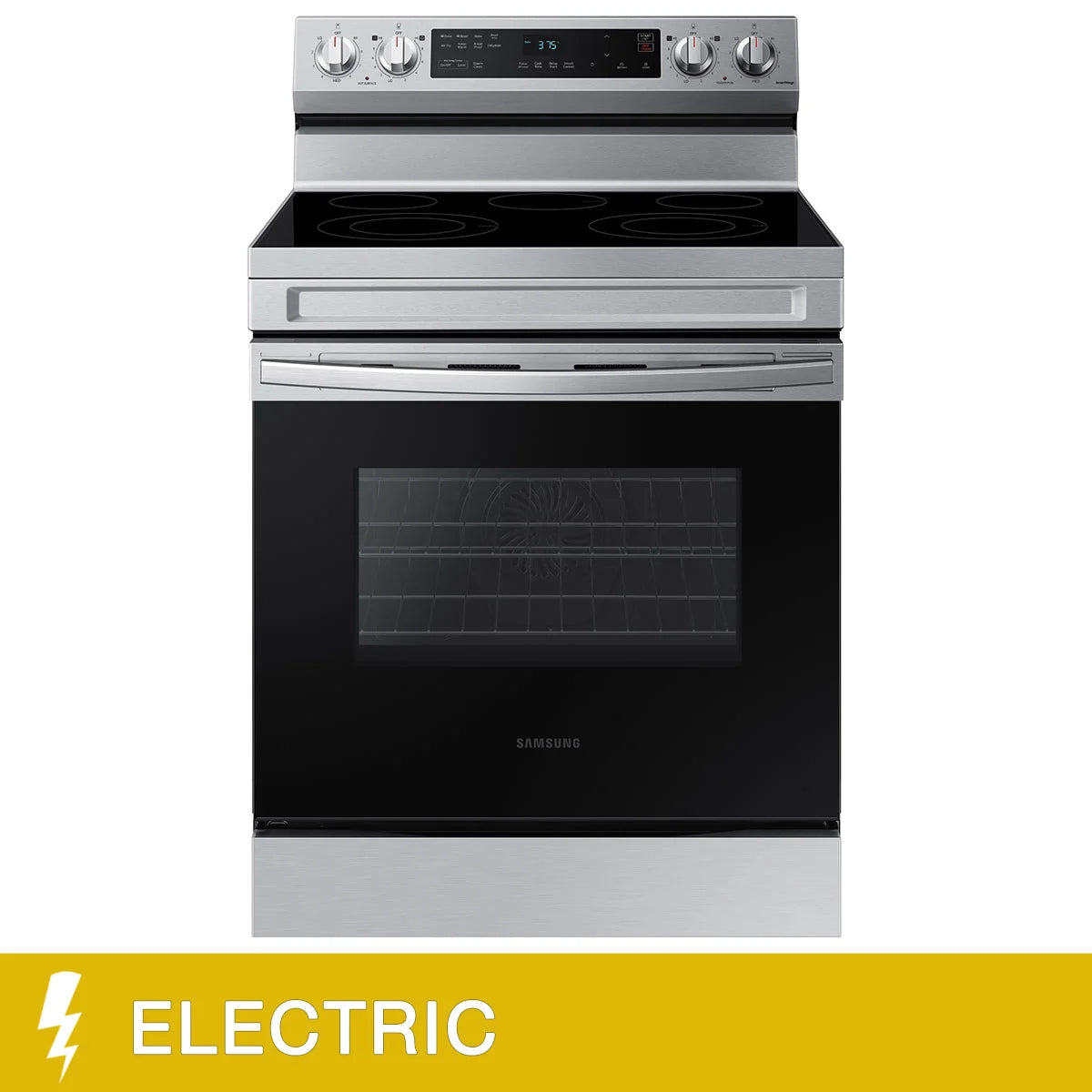 Samsung 30 in. 6.3 cu. ft. Stainless Steel Electric Range with Air Fry and Built-in Wi-Fi
