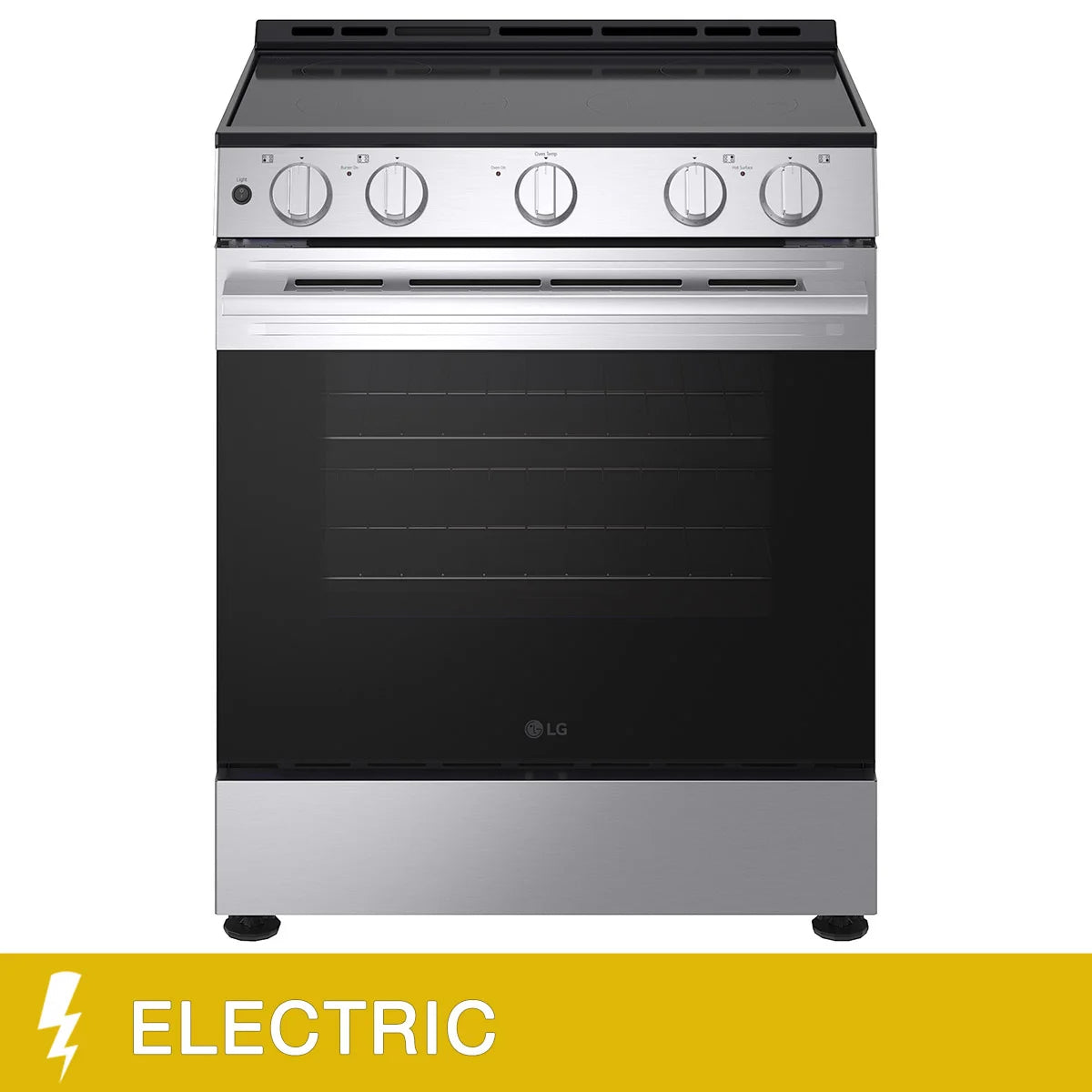 LG 30 in 6.3 cu ft. Stainless Steel Electric Slide-in Range with EasyClean and Pinch to Turn Safety Knobs