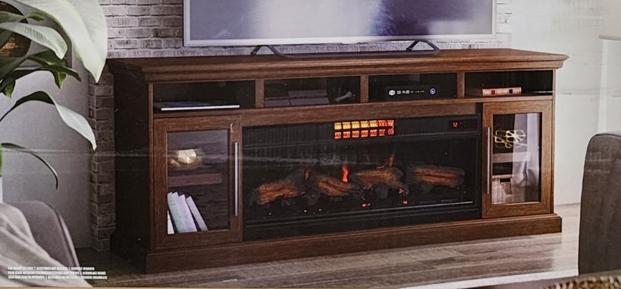 TRESANTI MAXWELL 74-IN MEDIA CONSOLE ELECTRIC Fireplace "a little crack inside" it has a crack inside