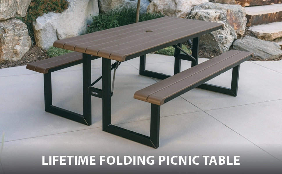 Lifetime 6-Foot Outdoor Folding Picnic Table