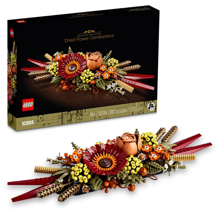 LEGO Icons Dried Flower Centerpiece 10314 Building Kit (812 Pieces)