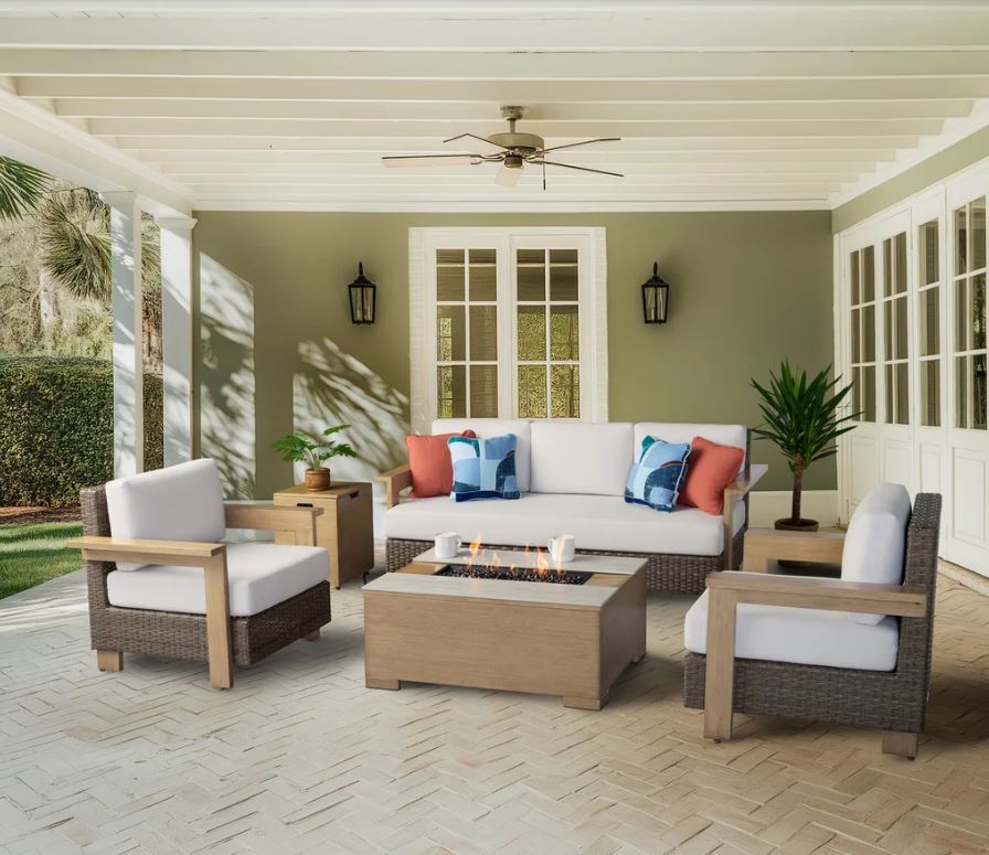 Juniper 5-piece Patio Conversation Set with Fire Table