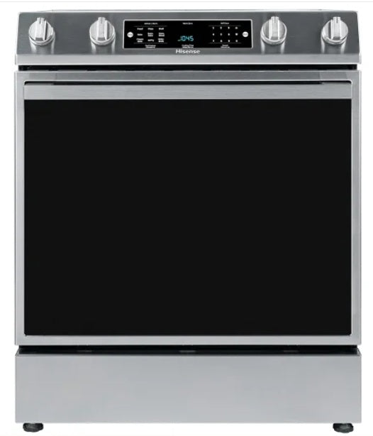 Hisense 30 in. 5.8 cu ft Stainless Steel Electric Slide-In Range with Air Fry and True Convection