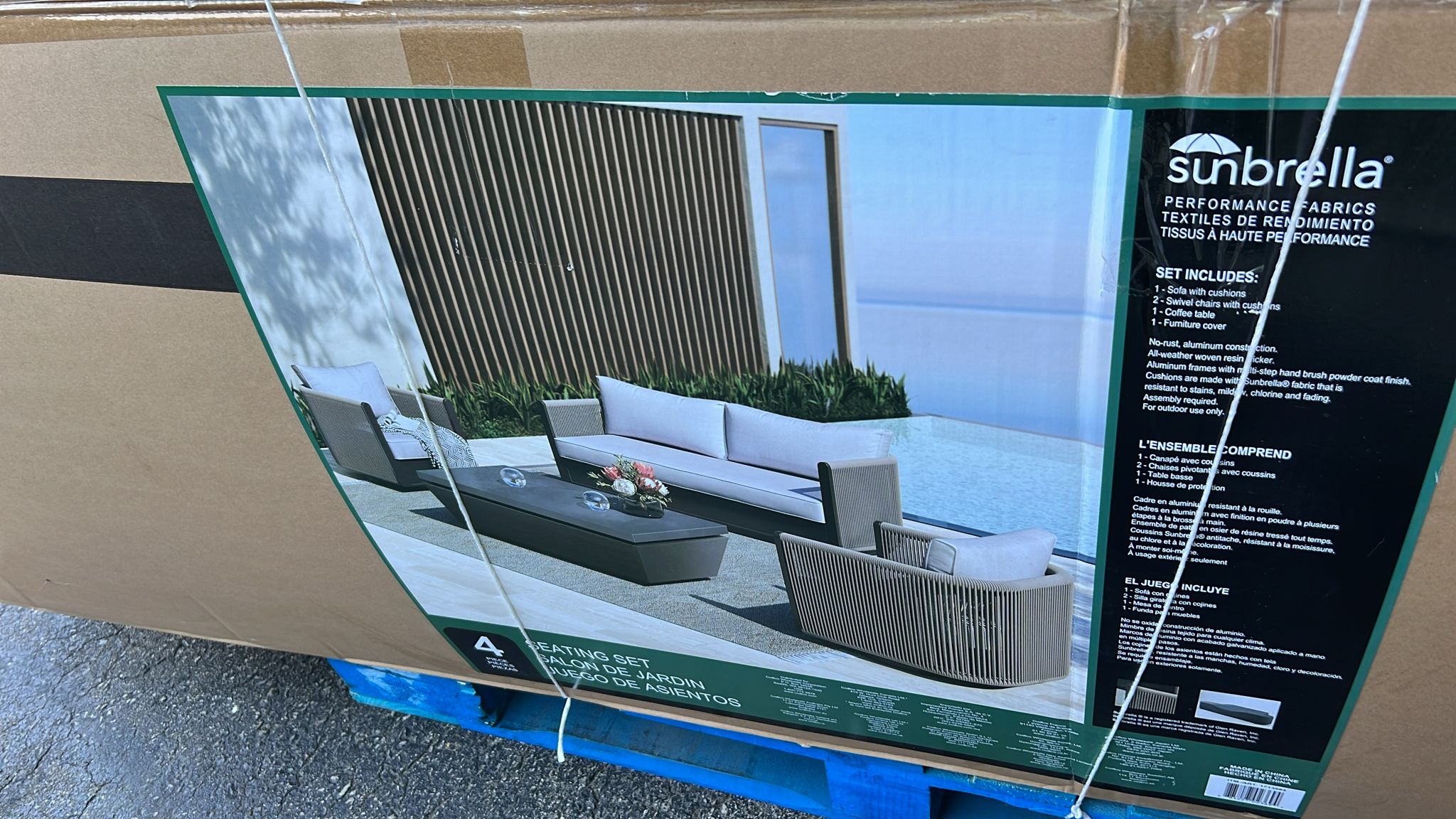 VEGA 4PC PATIO SEATING SET