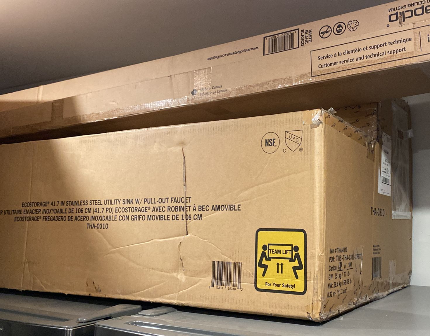 TRINITY 32 in. x 16 in. Stainless-steel Utility Sink