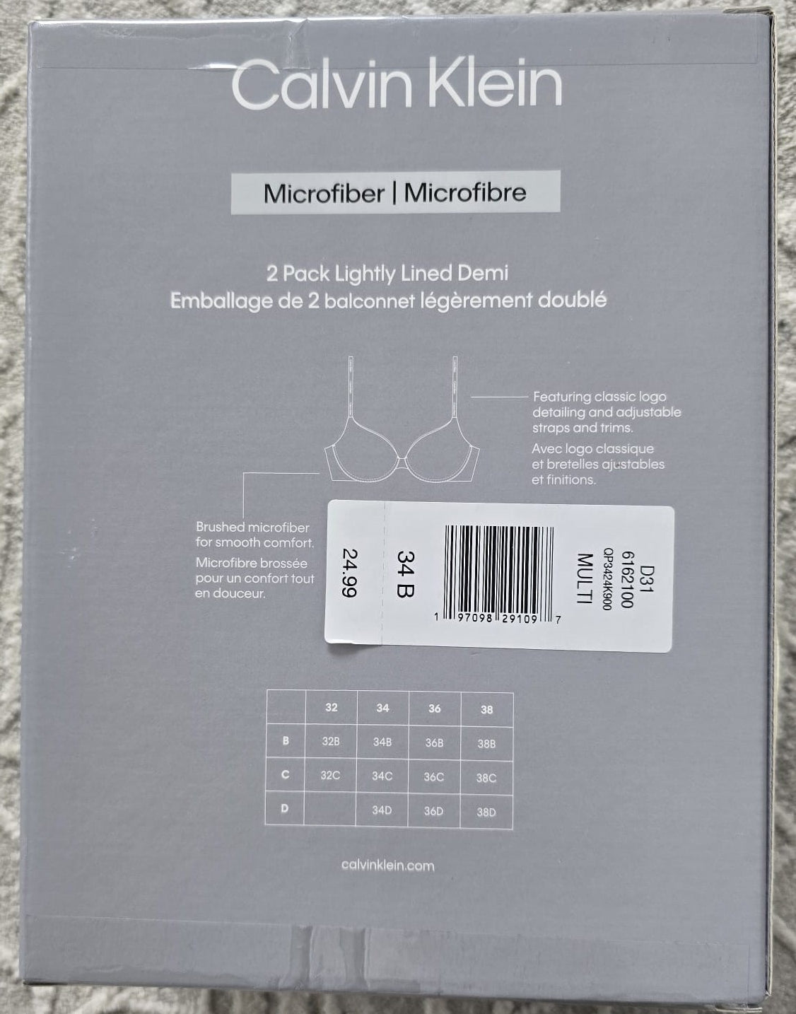 CALVIN KLEIN BRAS 2PK (34B)
