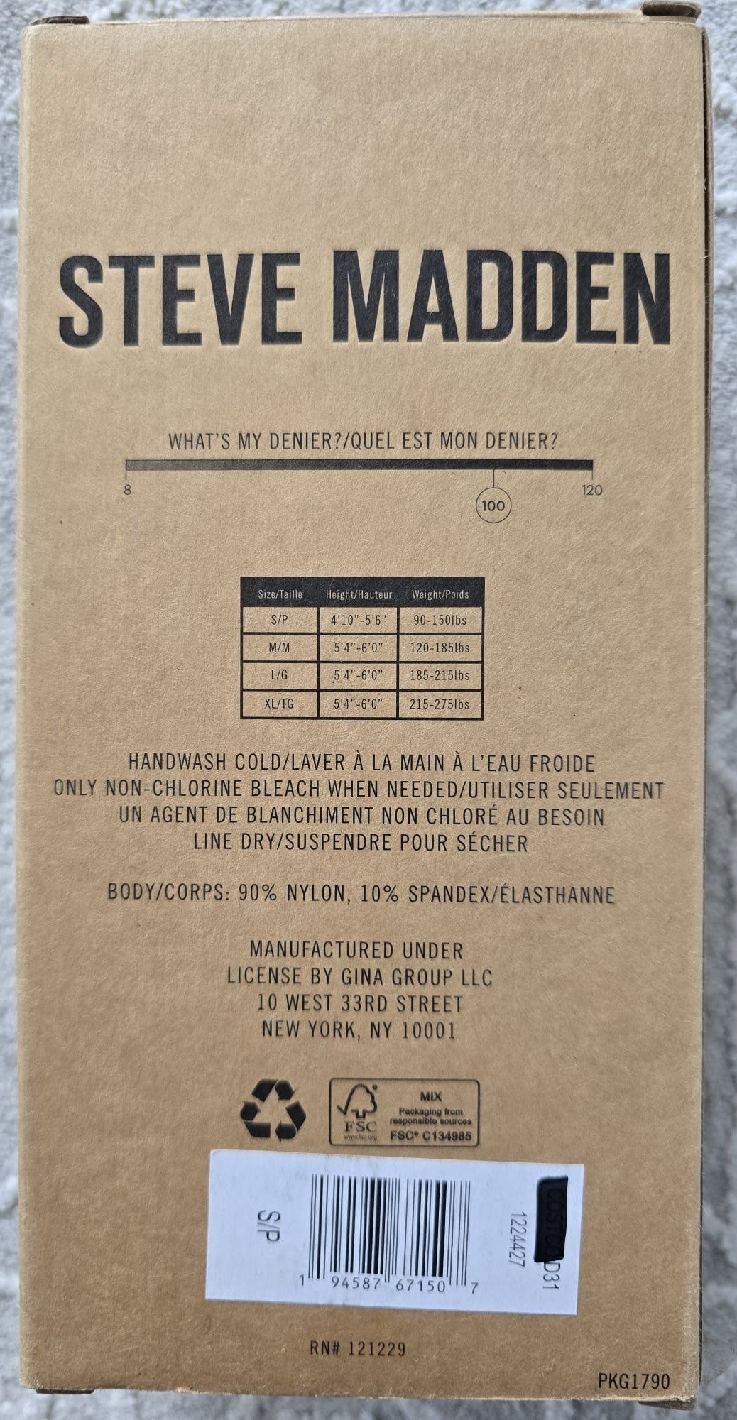 STEVE MADDEN TIGHTS 4PK