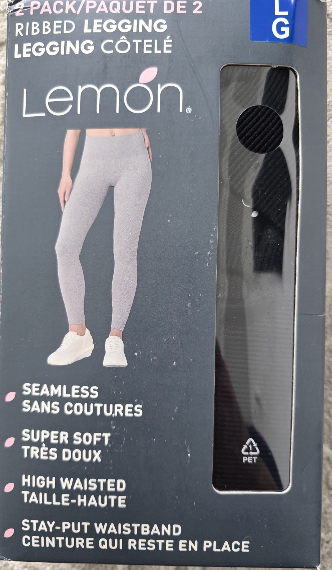 LEMON RIBBED LEGGING 2PK