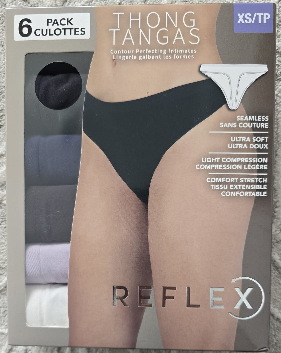 REFLEX THONG 6PK XS