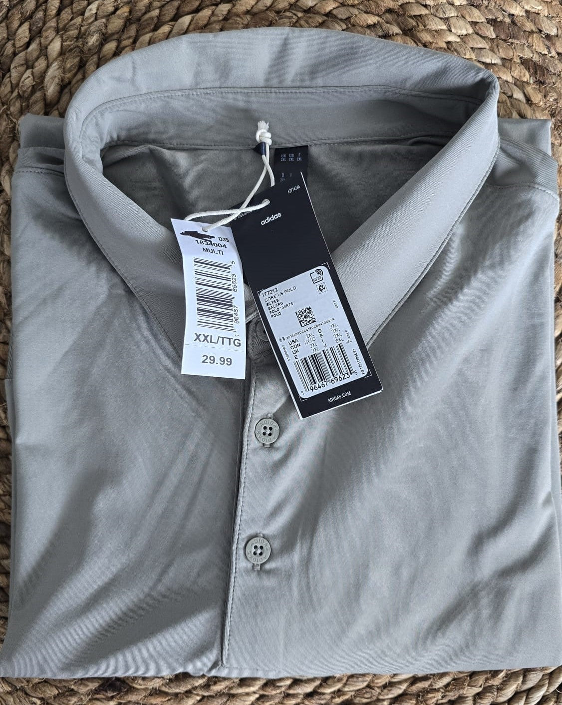 ADIDAS GOLF LONG SLEEVE POLO XXL