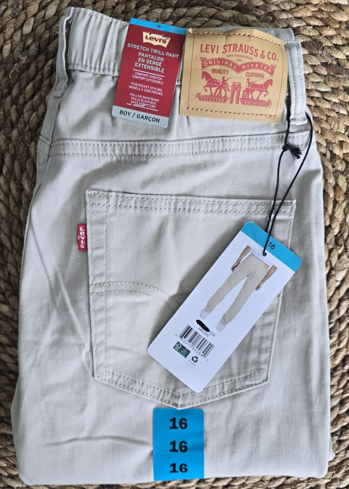 LEVI'S ASSORTED PANTS BOYS 16