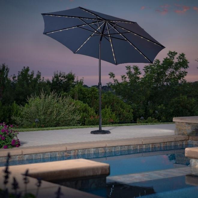 SunVilla 10 foot Solar LED Market Umbrella