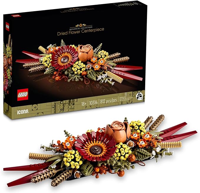 LEGO Icons Dried Flower Centerpiece 10314 Botanical Collection Crafts Set