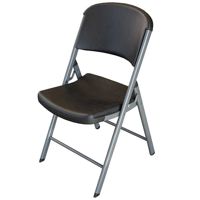 Lifetime Commercial Folding Chairs, Black, 4-pack