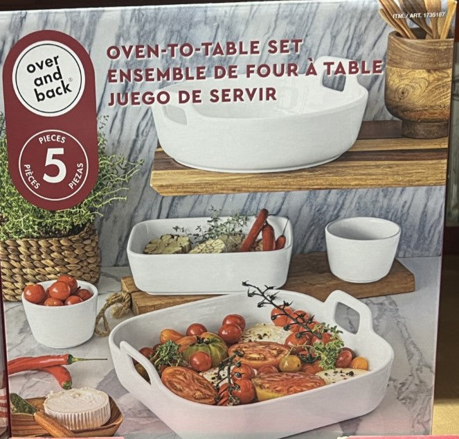 Over & Back Serving Set 5PC POTLUCK