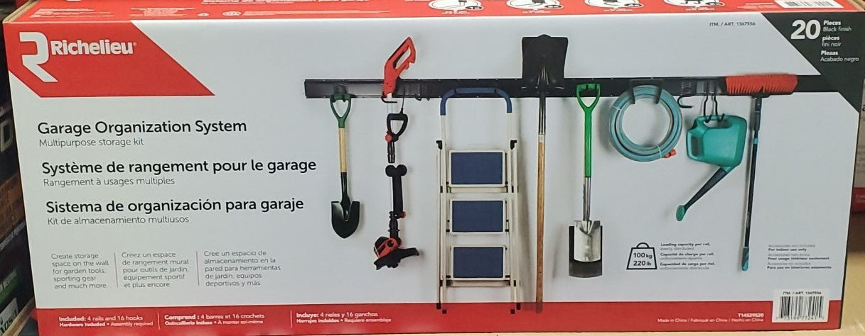 RICHELIEU 20 PIECE GARAGE ORGANIZER
