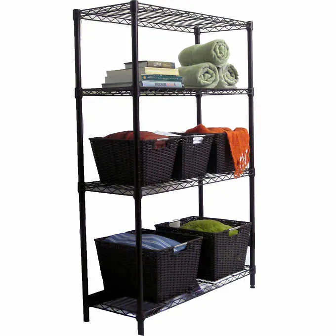 TRINITY 4-Tier NSF Dark Bronze All Purpose Shelving Rack