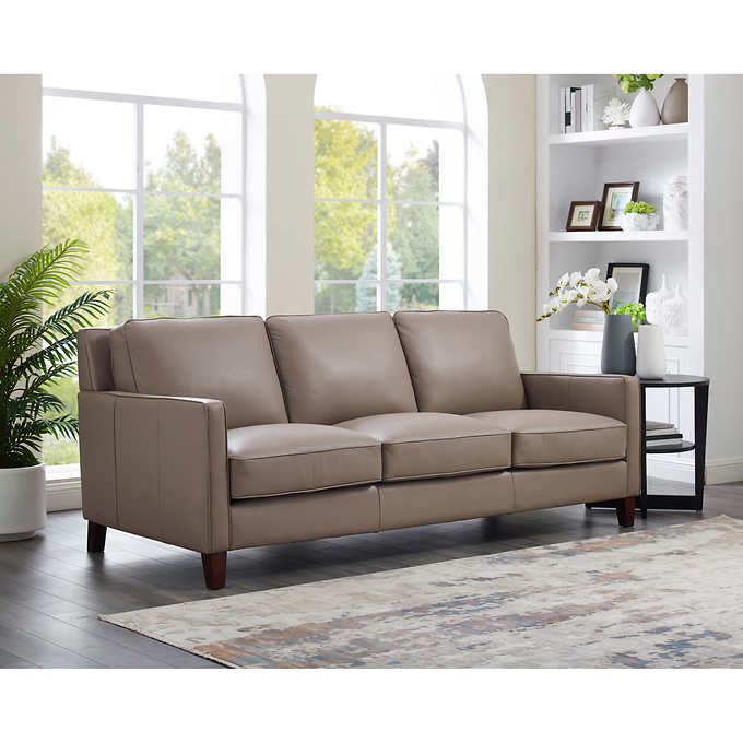 WEST PARK TOP GRAIN LEATHER SOFA SET