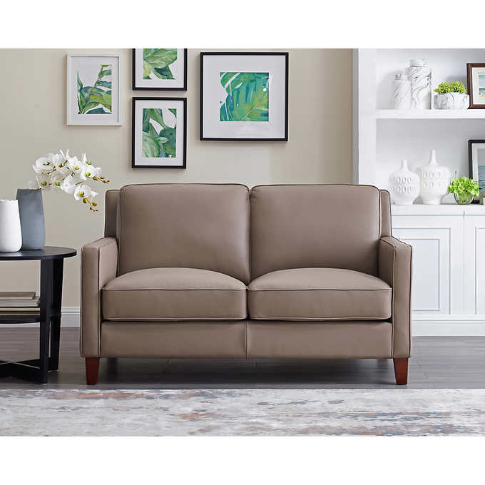 WEST PARK TOP GRAIN LEATHER SOFA SET