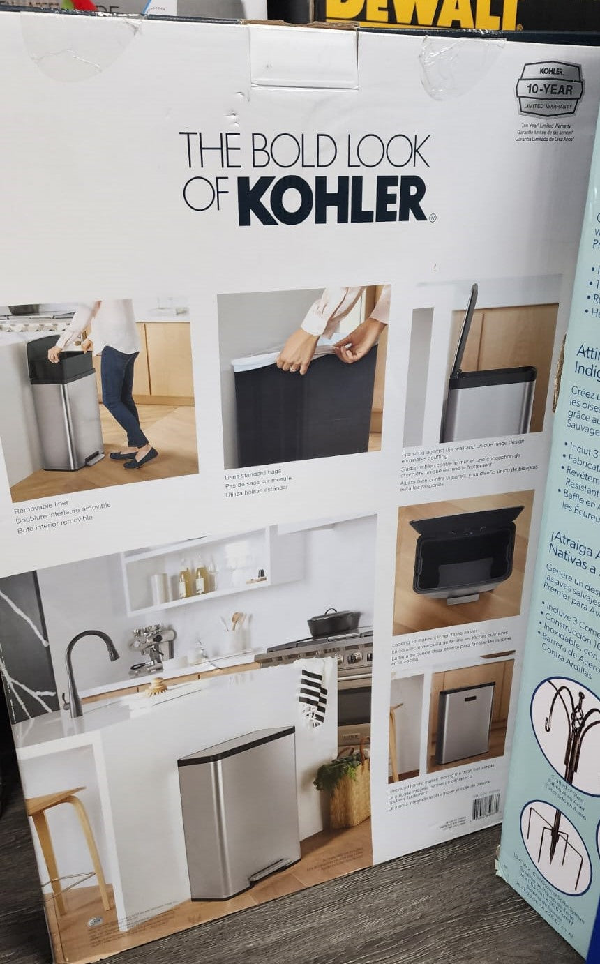 KOHLER 47L STEP TRASH BIN