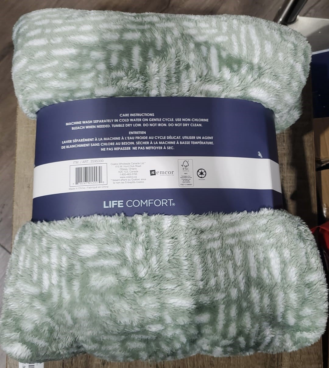 LC SHEARLING PLUSH THROW 60" by 70"