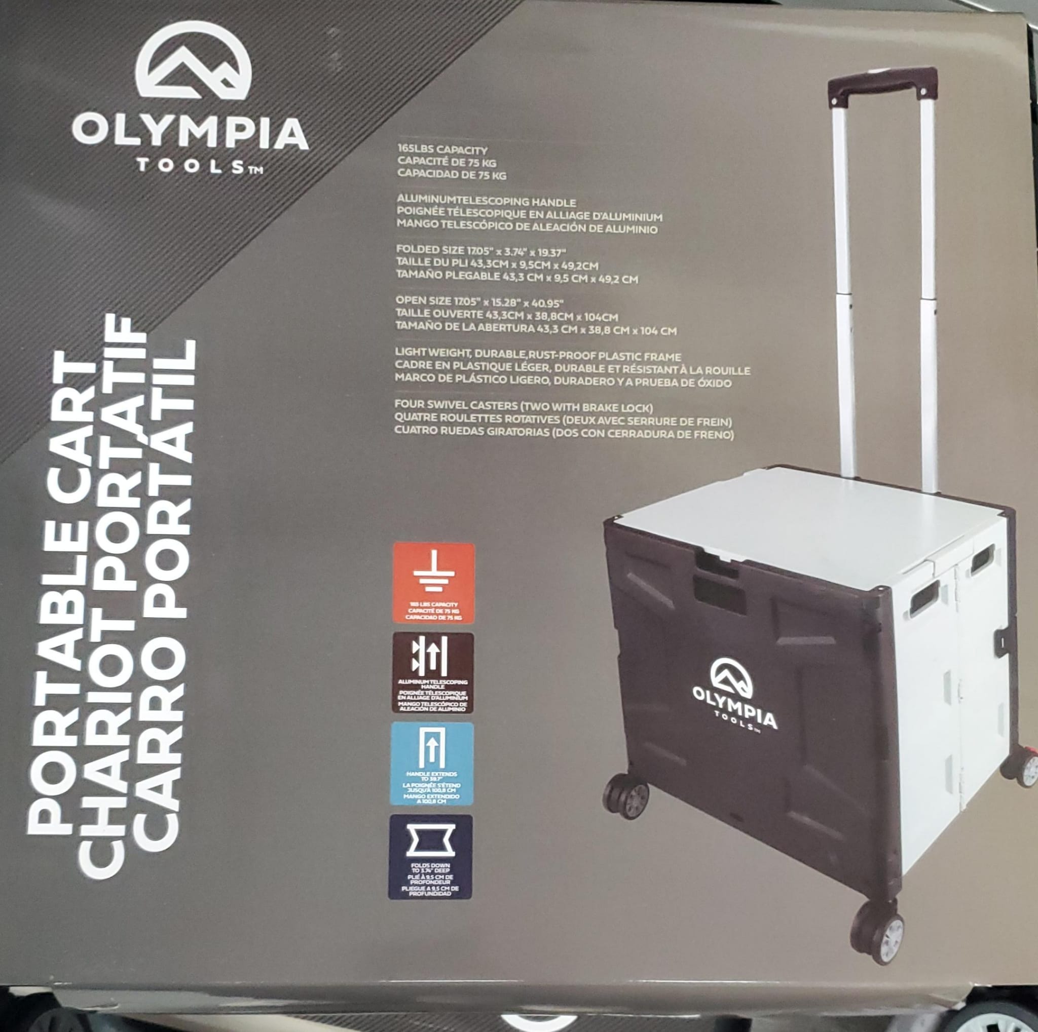 OLYMPIA TOOLS FOLDING SHOPPING CART