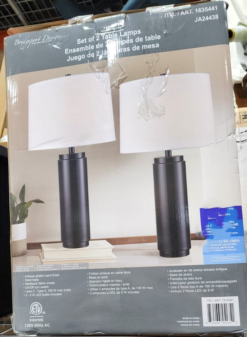 Metal Cylinder Table Lamp