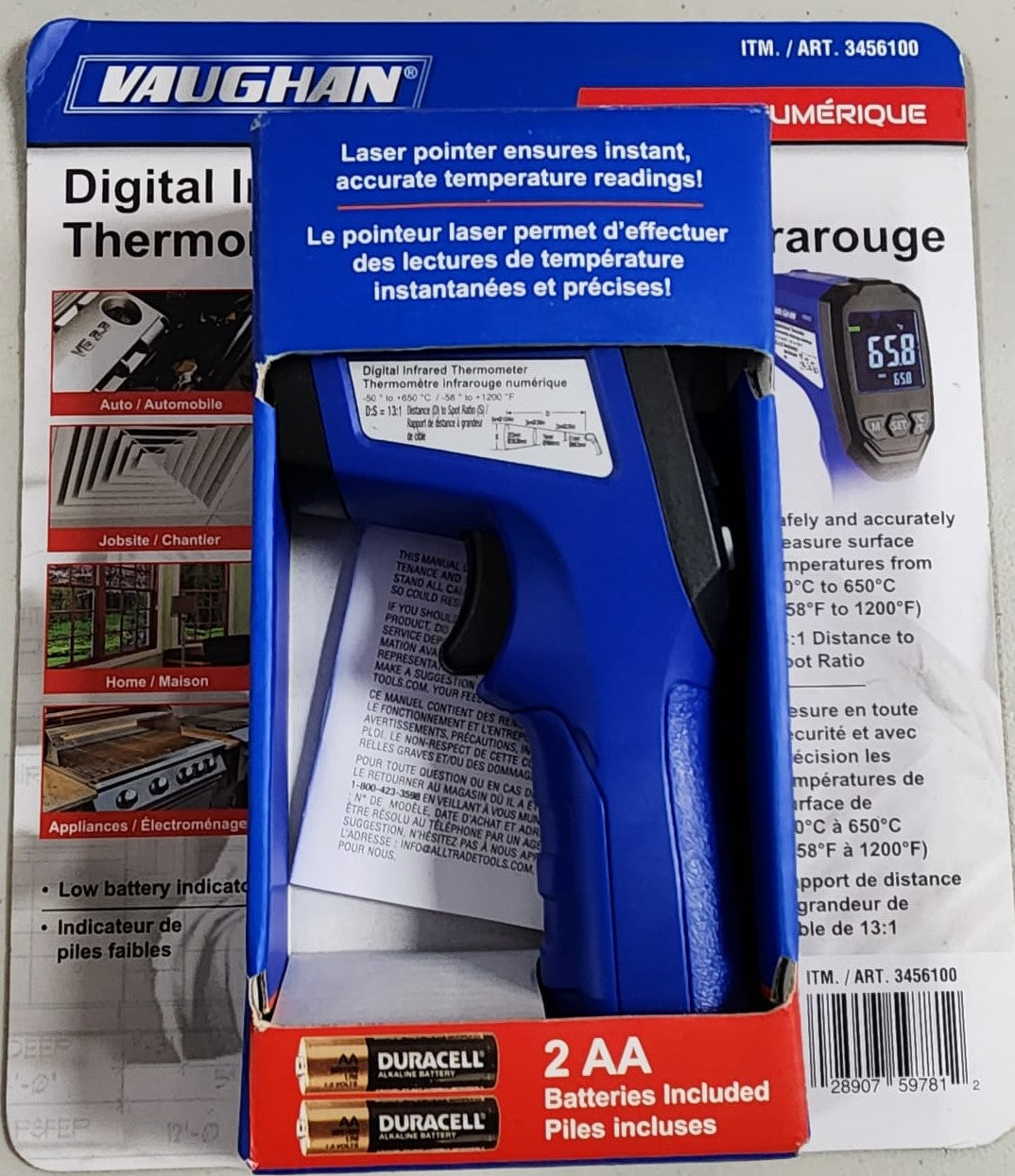 VAUGHAN DIGITAL INFRARED LASER THERMOMETER