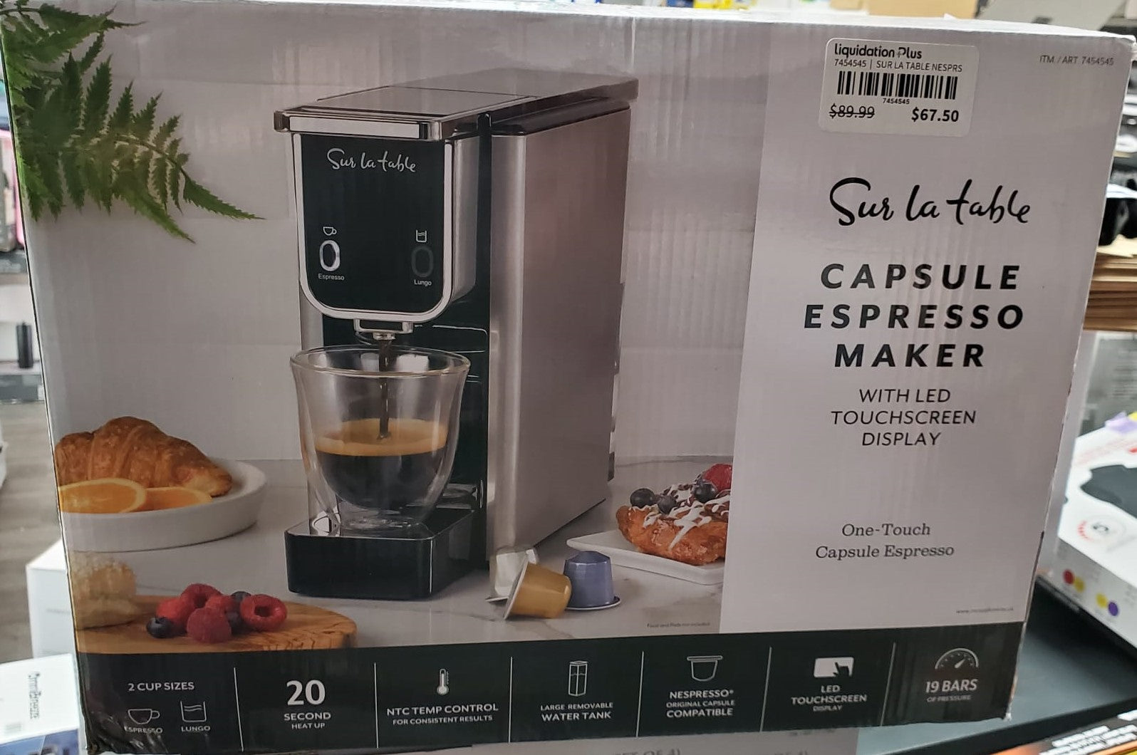 SUR LA TABLE CAPSULE ESPRESSO MAKER