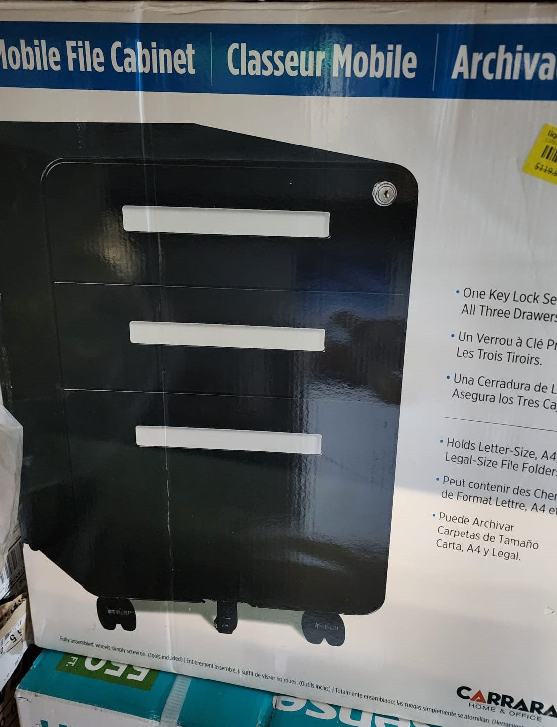 3-DRAWER MOBILE CABINET