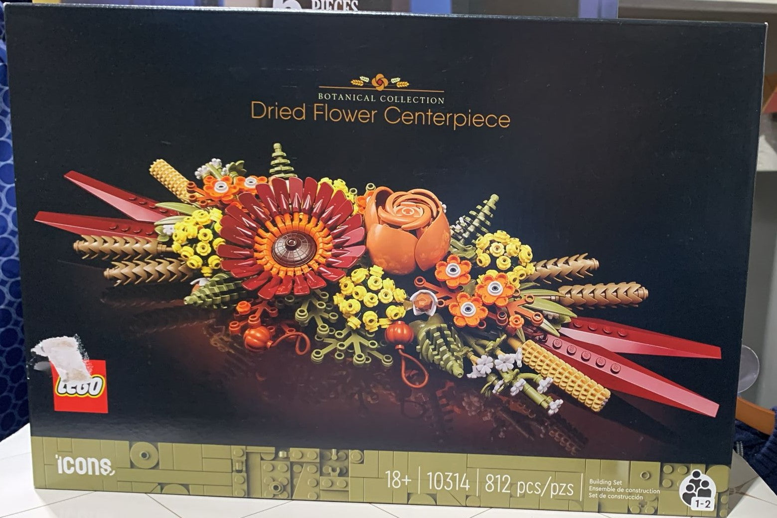 LEGO Icons Dried Flower Centerpiece 10314 Building Kit (812 Pieces)