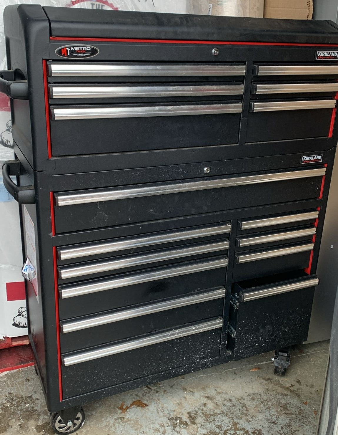 KIRKLAND TOOL BOX CHEST DRAWER AND CABINET