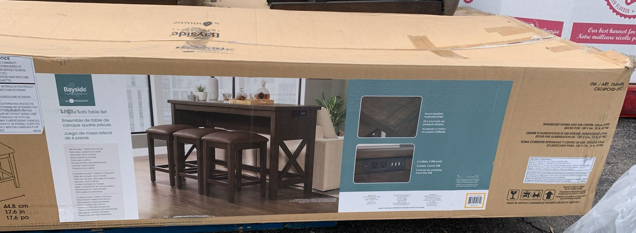 Langston 4-piece Sofa Table Set (BROWN)