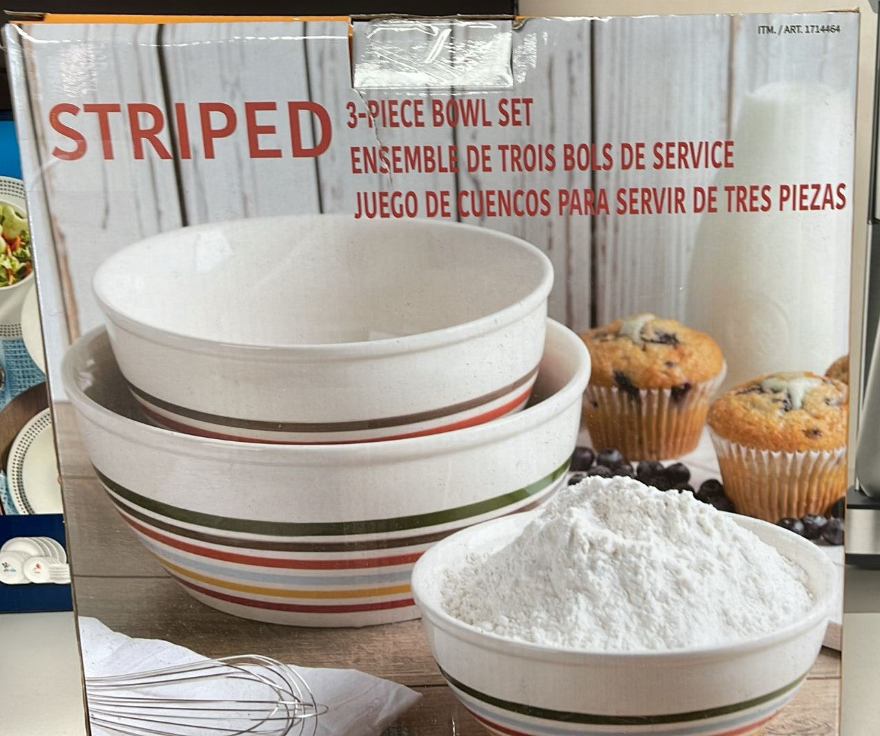 BAUM STRIPED BOWLS 3 PIECES