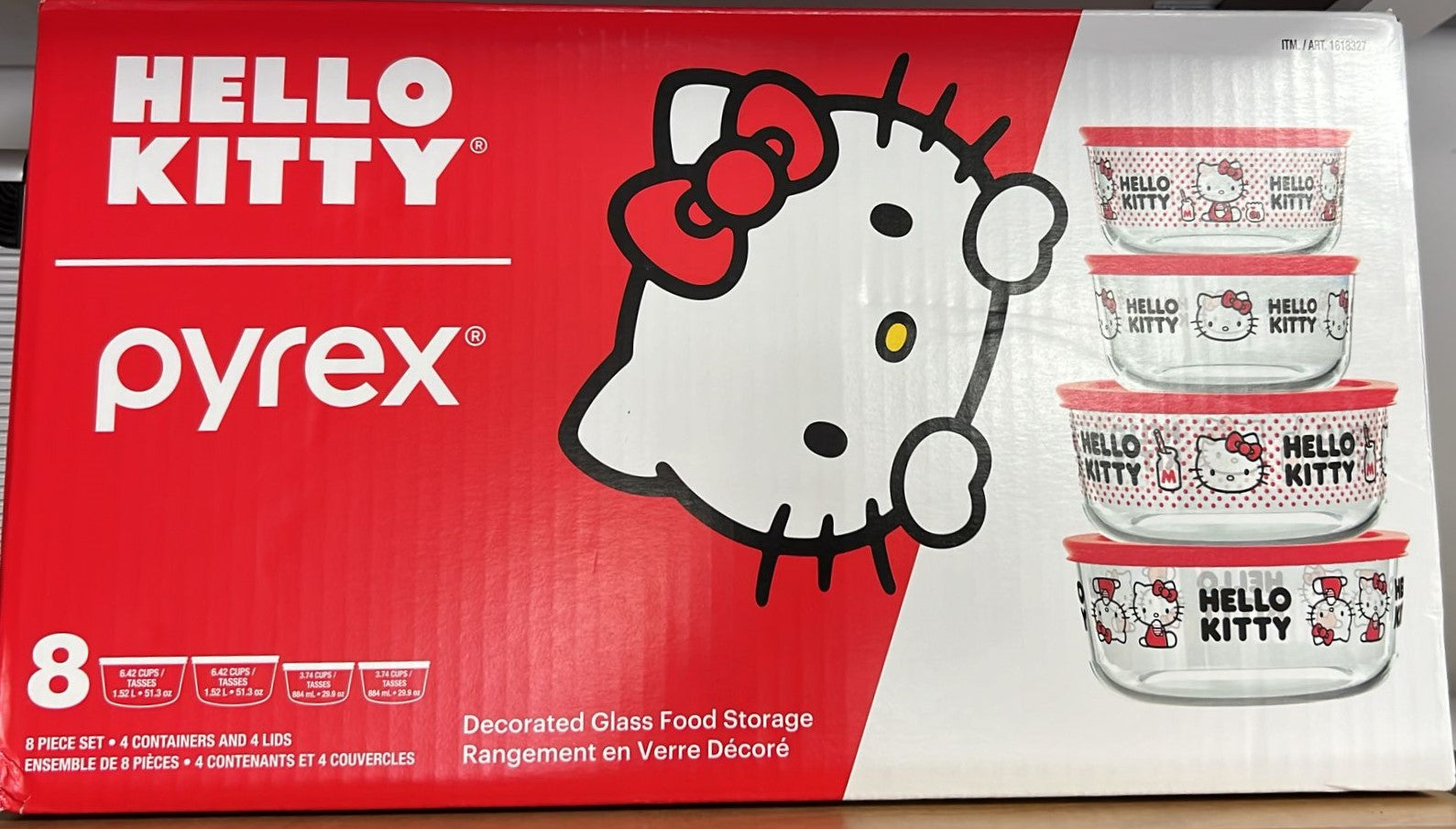 DISNEY PYREX GLASS MIXING BOWLS 8 PIECES