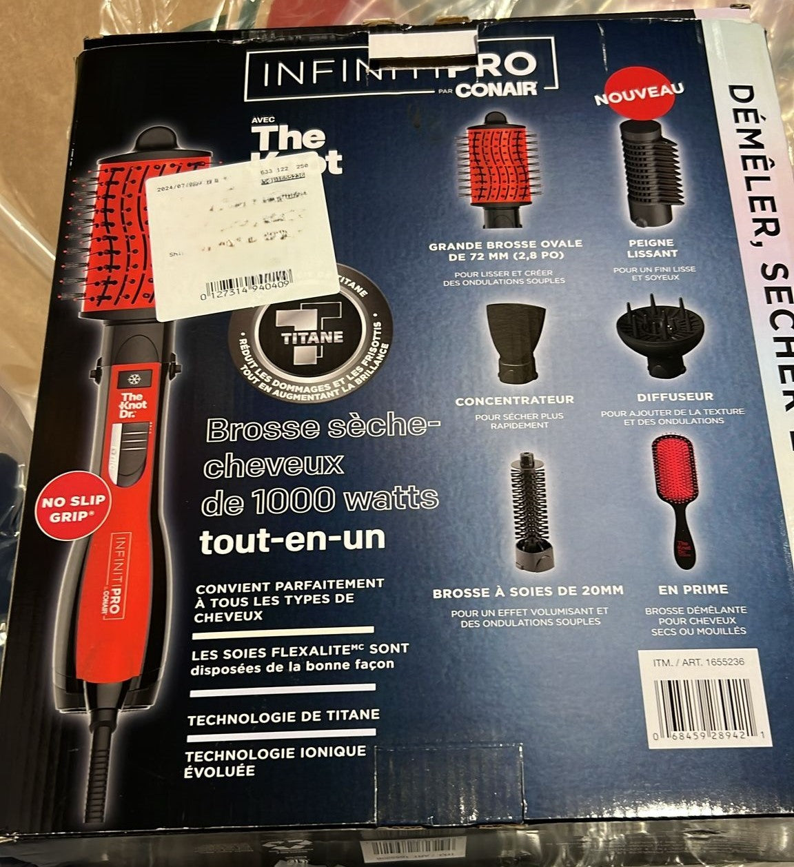 CONAIR THE KNOT DR 6 PC KIT HOT AIR BRUSH