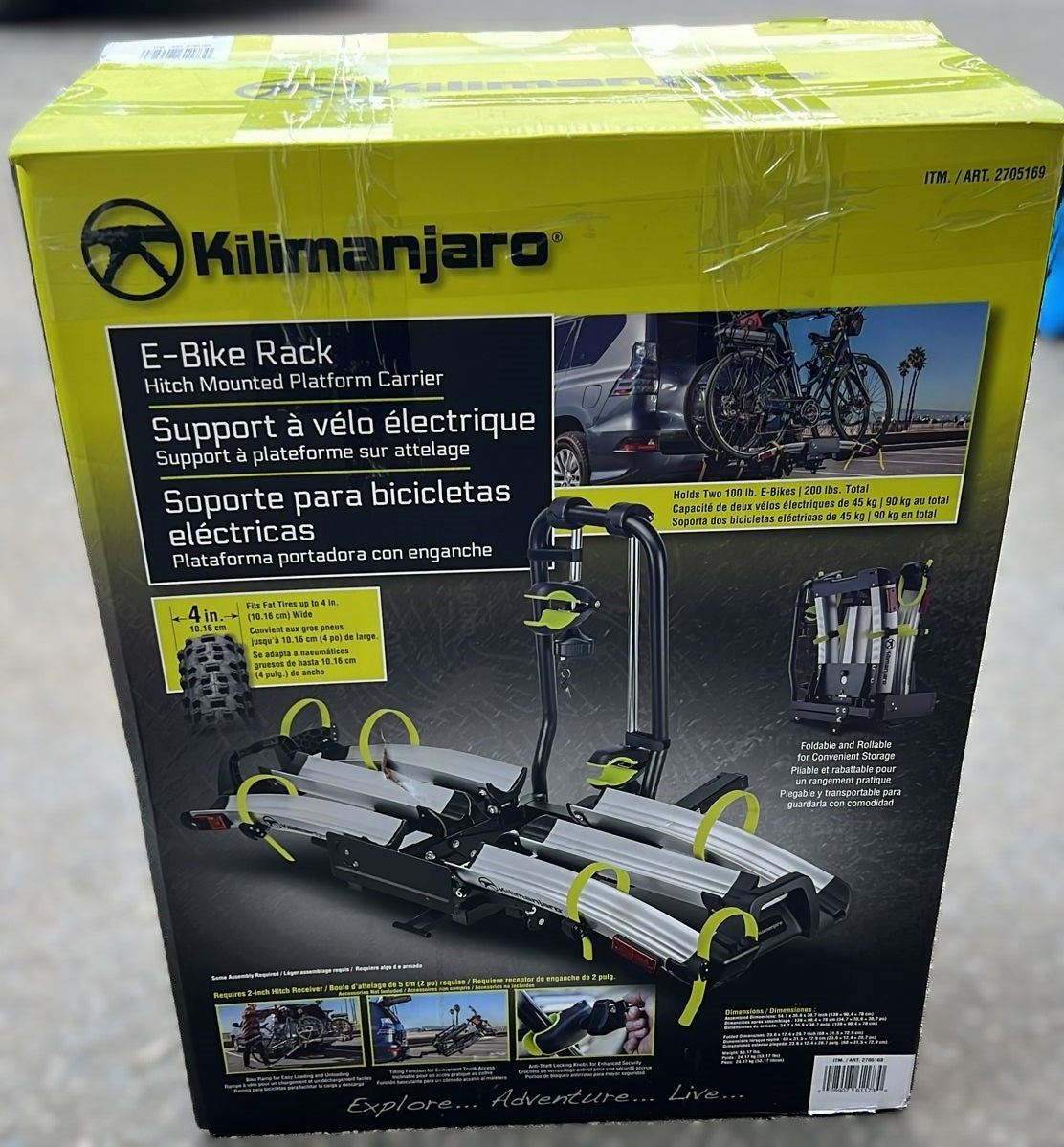Kilimanjaro Hitch Mounted E-Bike Carrier Upgraded
